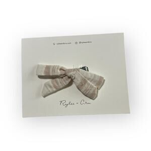 Rylee + Cru New Ivory Sand Stripe Bow